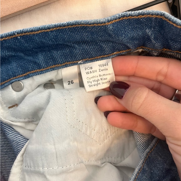 Reformation Cynthia Button Fly High-Rise Straight Jeans - Picture 6 of 8